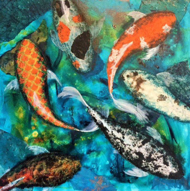 24x24 Acrylic and Collage on Canvas~~$250 (SOLD)